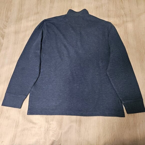 Vineyard Vines By Shep & Ian Quarter Zip Pullover Blue Sweatshirt Size L Yale - Picture 3 of 6